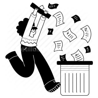 trash, bin, garbage, clear, papertray, file, files