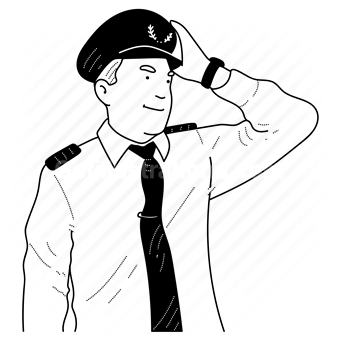 pilot, flight, airport, uniform, suit, tie, hat, flight attendant, man