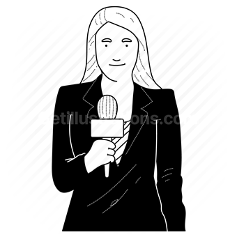 reporter, reporting, microphone, news, broadcast, interview, woman
