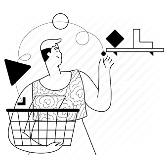 basket, select, item, product, view, browse, man, people