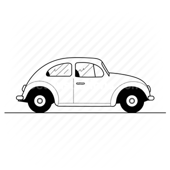 bug, car, vehicle, transport, traffic