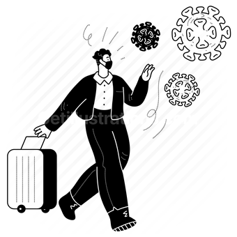 travelling, abroad, international, luggage, baggage