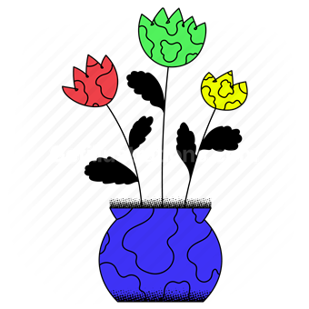 flower, decoration, vase, floral, tulips, home, house