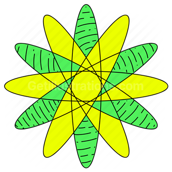science, shape, shapes, lines, flower, floral, sun, sunny