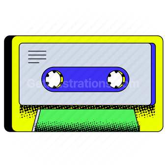 storage, cassette, tape, music, sound, audio