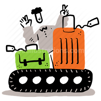 trolley, bag, suitcase, briefcase, tags, man, people