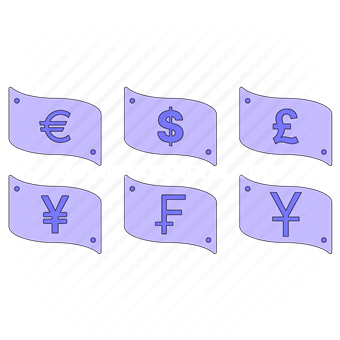 currency, money, cash, country, exchange, euro, us, dollar, gbp, yen, swiss franc, yuan