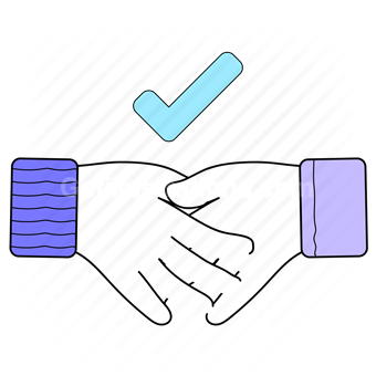 handshake, hand, gesture, agreement, shake hands, hands, confirm, checkmark