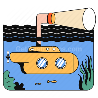 submarine, travelling, transport, transportation, underwater, sea, ocean
