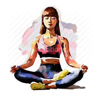 meditate, meditation, zen, yoga, activity, relax, woman, female