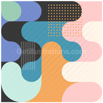 pattern, abstract, modern, curved, shapes, solid, composition, minimal