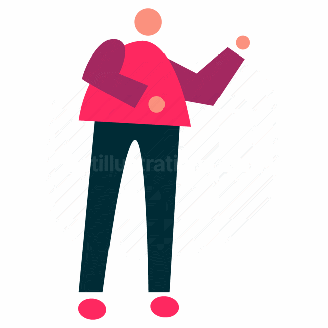 character, pointing, people, person, male, man, shapes, shape