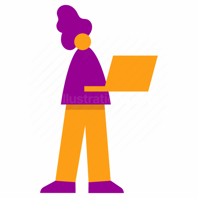 laptop, computer, electronic, device, woman, female, people, person