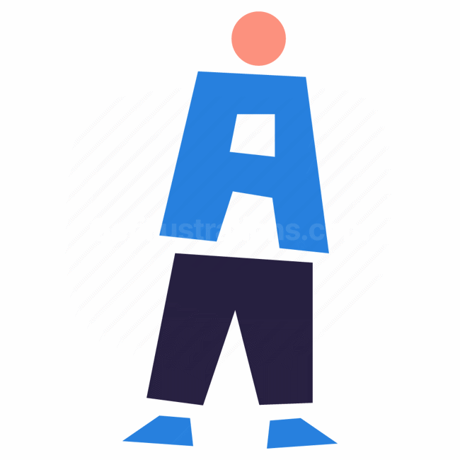 letter, a, shape, shapes, people, person, character