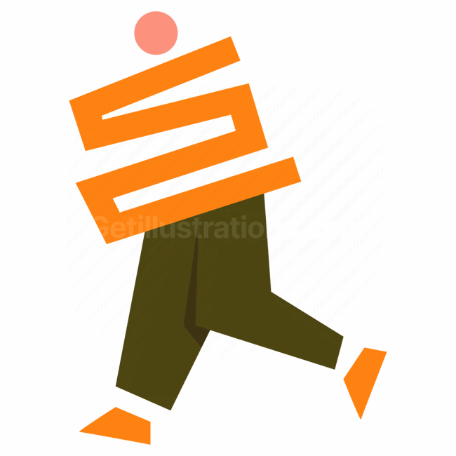 letter, shape, shapes, people, person, character, running, run