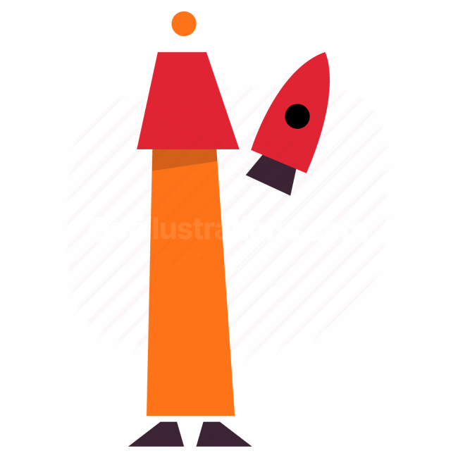 rocket, launch, start up, people, person, character