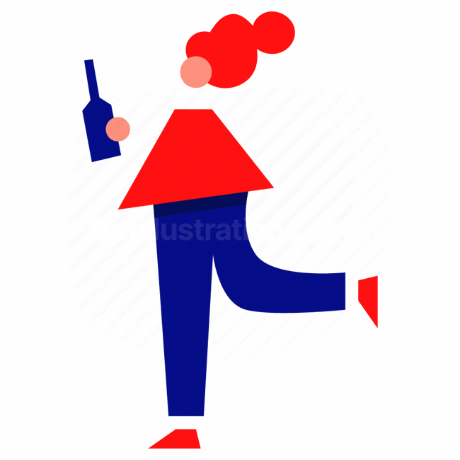 bottle, drink, beverage, alcohol, woman, female, people, character, person