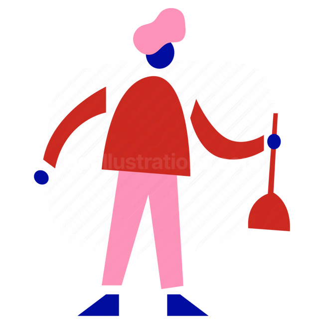 cleaning, sweep, broom, brush, people, person, character