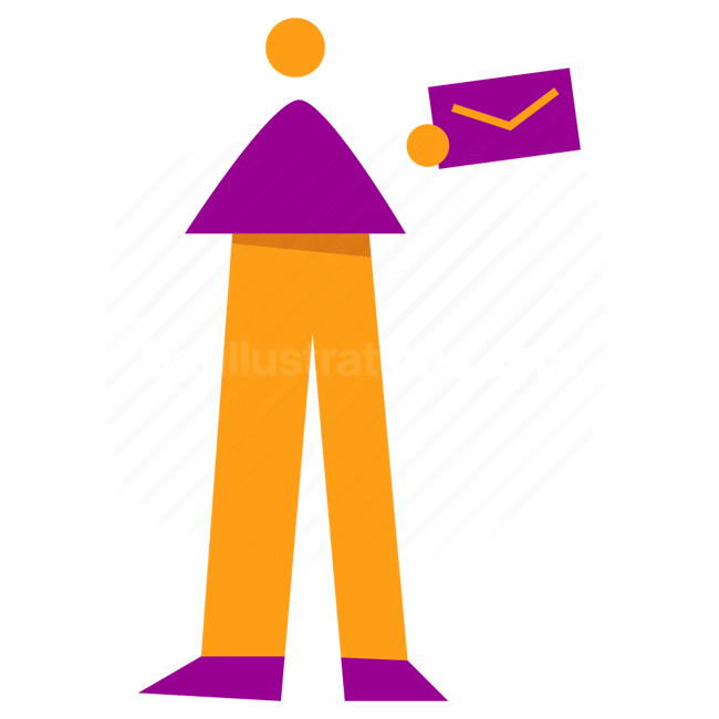 envelope, mail, email, message, people, person, character