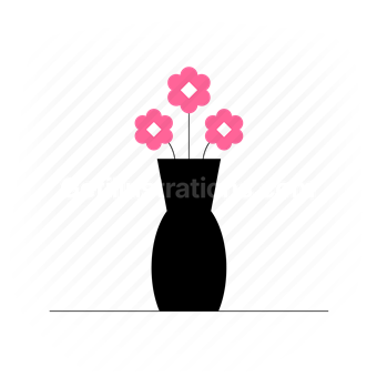 flower vase, vase, flower, interior, furnishing, decor