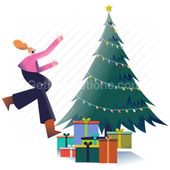occasion, christmas, holidays, tree, presents, decoration, decor