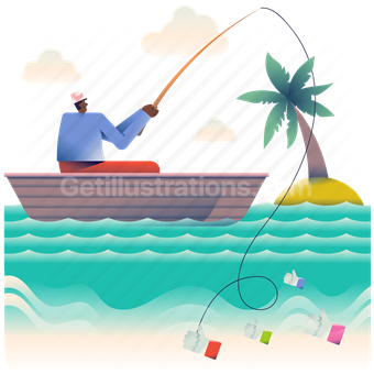 fishing, likes, like, comment, social network, fish, boat