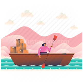 vehicle, water, sea, boat, transport, travel, shipping