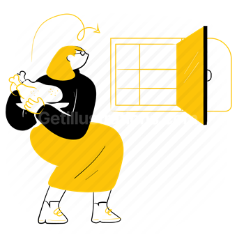 chicken, bird, meal, meat, microwave, oven, cooking, appliance, woman, people