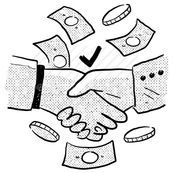 deal, handshake, agreement, checkmark, money, cash