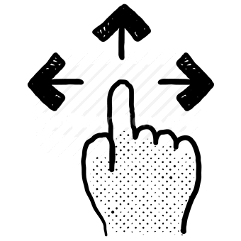 gesture, hands, arrow, up, left, right, navigation, direction, move