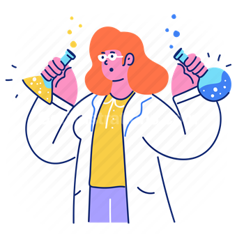 chemistry, lab, laboratory, woman, experiment, test tube