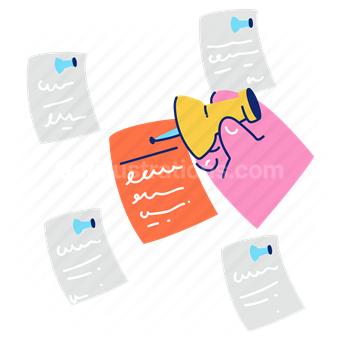 pin, paper, stickie notes, notes, stickies, post its, reminder, hand, gesture