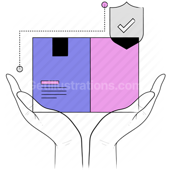 hand, gesture, shapes, shape, logistic, shipping, confirm, security