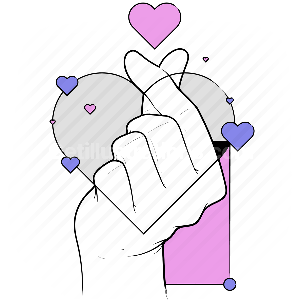 Love Hand Gesture Vector Hd Images, Hand Draw Gesture Of Love Powder, Palm,  Finger, Icon PNG Image For Free Download