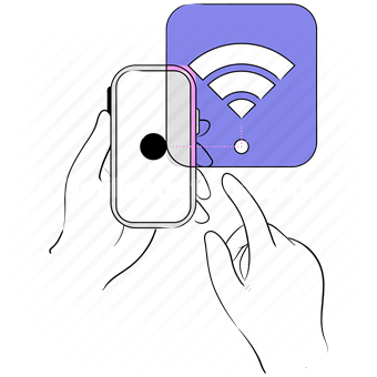 hand, gesture, wifi, wireless, internet, connection