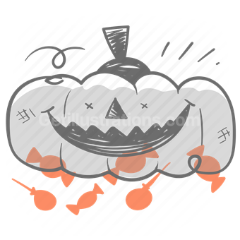 halloween, scary, spooky, pumpkin, candy, sweets