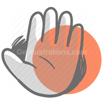 hand, gesture, stop, wave, greeting