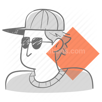 man, sunglasses, hat, male, people, person