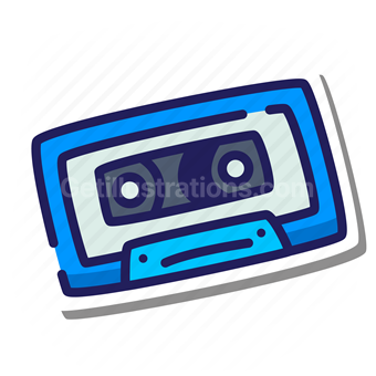 cassette, data, backup, storage, media, multimedia