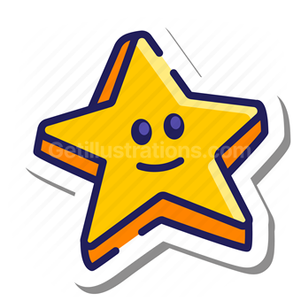 star, favorite, bookmark, rating, review, smile, smiley