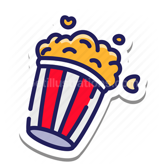 popcorn, snack, bucket, cinema, entertainment, theater