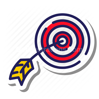 target, arrow, bullseye, archery, ad, advertisement