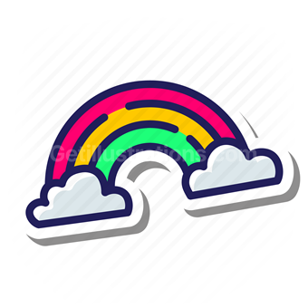 rainbow, cloud, beautiful, colors, colours