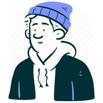 avatar, character, people, person, man, male, beanie, hoodie, jacket