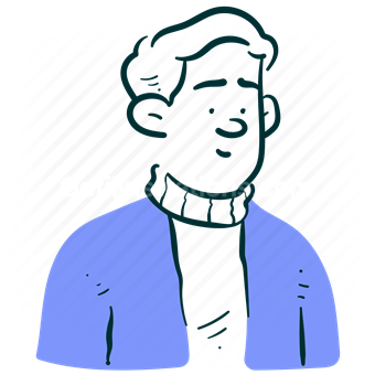 avatar, character, people, person, man, male, boy, sweater, jacket