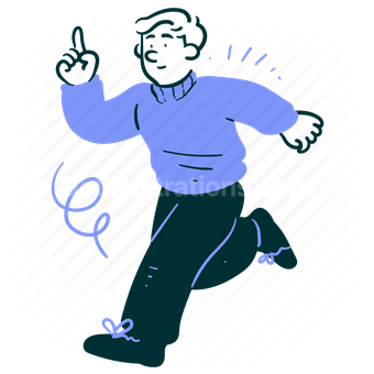 avatar, walking, running, man, male, boy, sweater