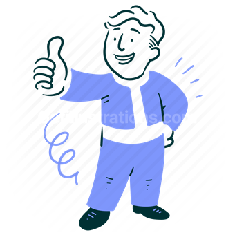 thumbs up, like, man, greeting, gesture, approve, male