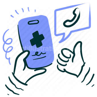 medical, healthcare, medicine, phone, call, mobile, telephone, service