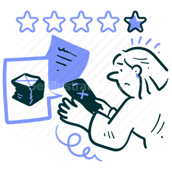 negative, review, rating, feedback, stars, delivery, shipping, box, package