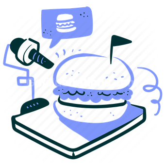 future, tech, technology, burger, hamburger, food, meal